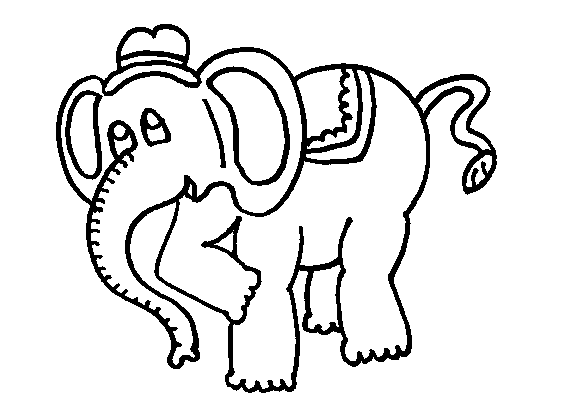 Elefante indiano disegno da stampare e da colorare gratis
