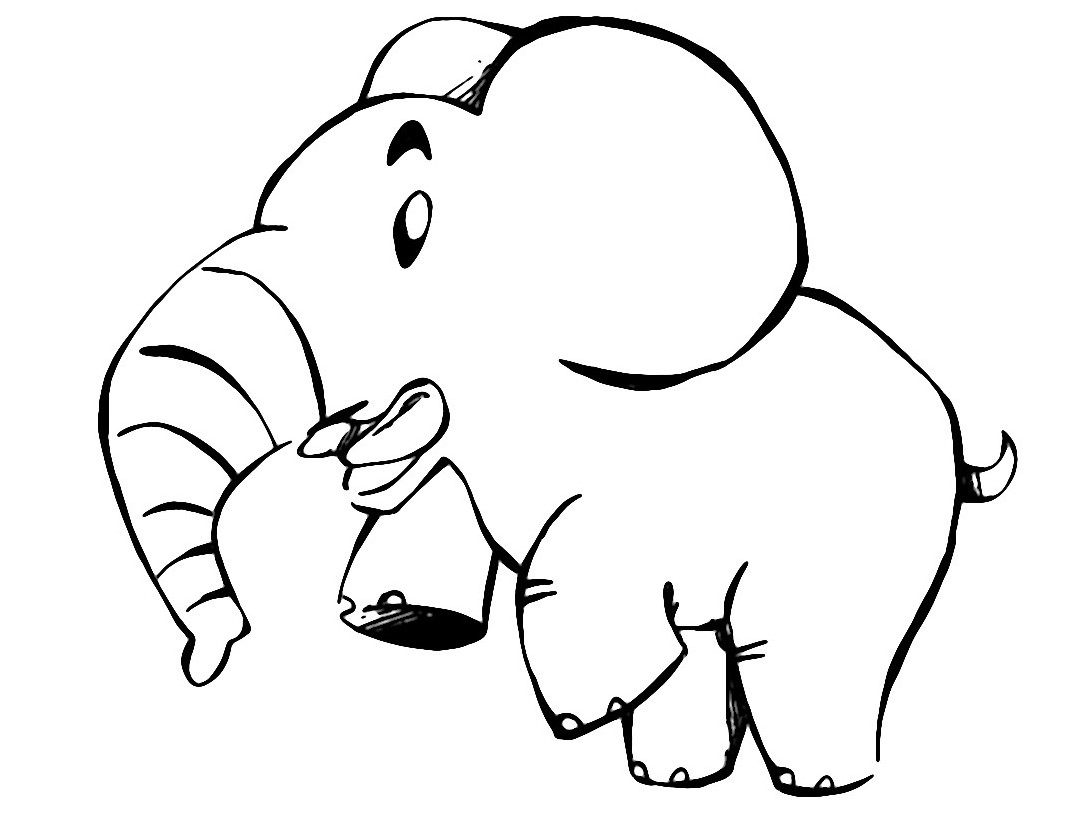 Elefantino da colorare per i bimbi