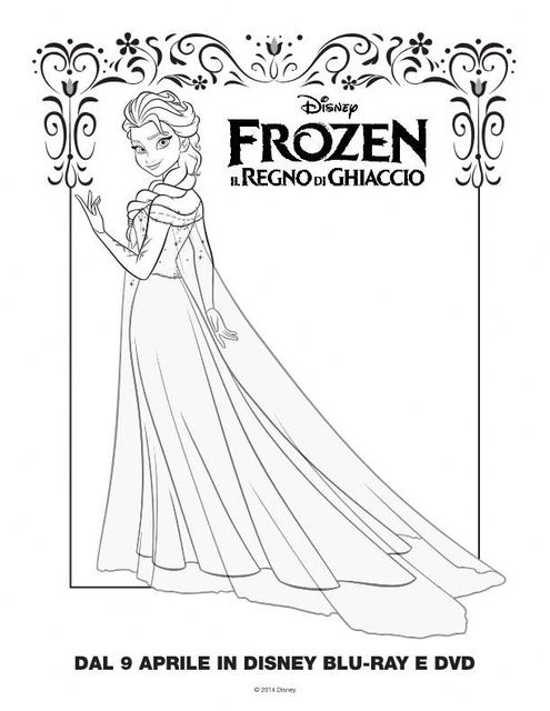 Elsa 2 disegni da colorare gratis