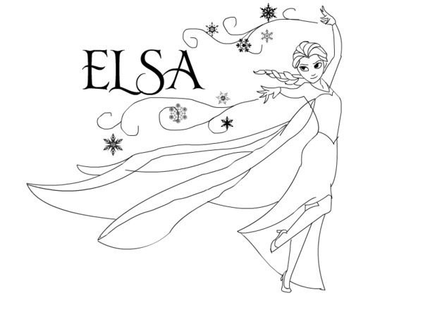 Elsa 4 disegni da colorare gratis
