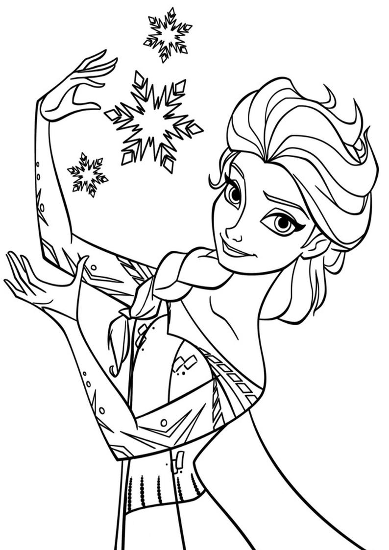 Elsa e il ghiaccio disegni da colorare gratis