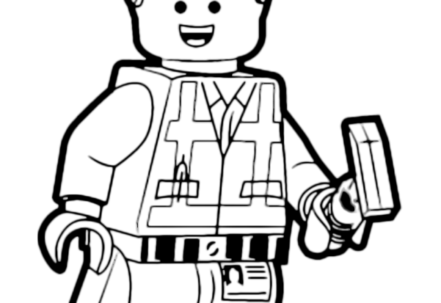 Emmet con attrezzi disegni LEGO da colorare per tutti