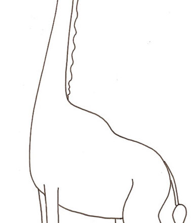 Facile disegno da colorare di una giraffa