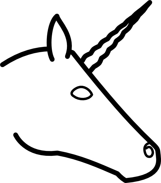 Facilissimo disegno da colorare unicorno