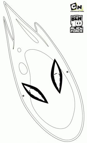 Fangofiammante maschera disegno da colorare Ben 10