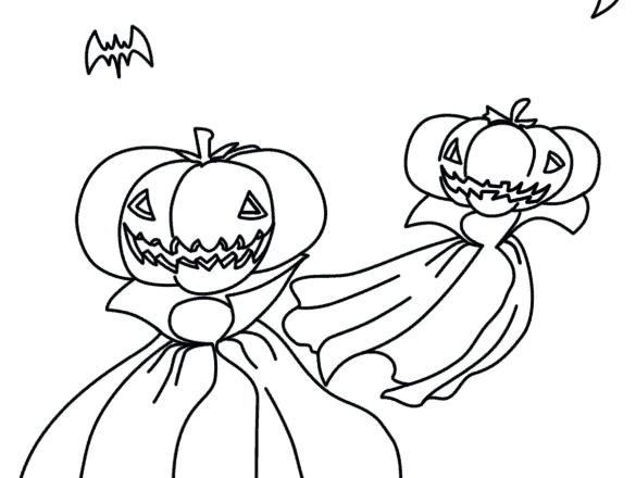 Fantasmi zucche e pipistrelli mosti di Halloween da colorare gratis
