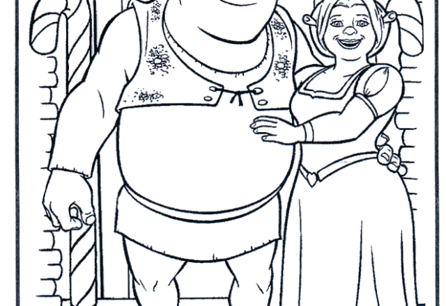 Fiona e Shrek disegno da colorare