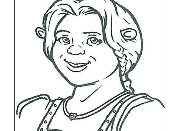 Fiona personaggio del cartone animato film Shrek disegno da colorare