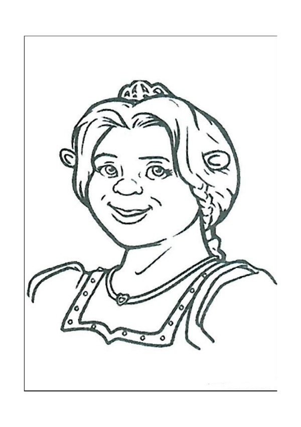 Fiona personaggio del cartone animato film Shrek disegno da colorare