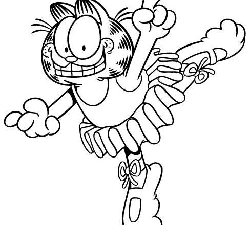 Garfield ballerina disegni da stampare