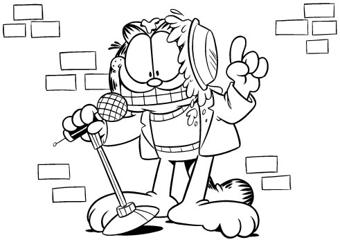 Garfield cantante immagini per bambini