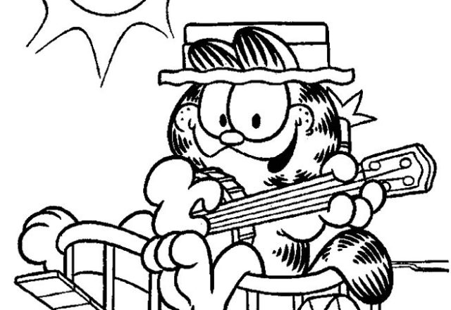 Garfield da stampare e da colorare per bambini