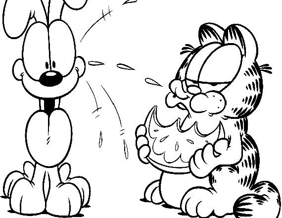 Garfield e Odie disegni da colorare