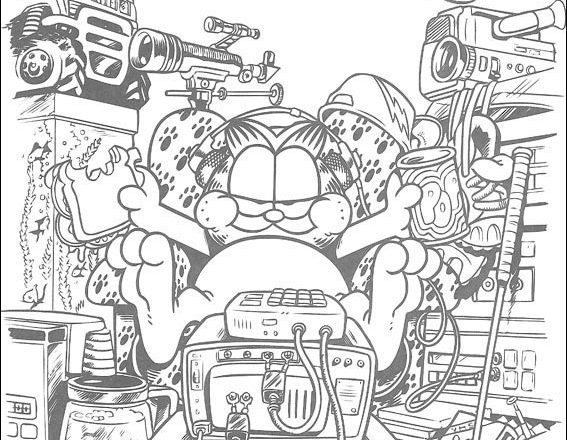 Garfield e i videogiochi disegni da colorare