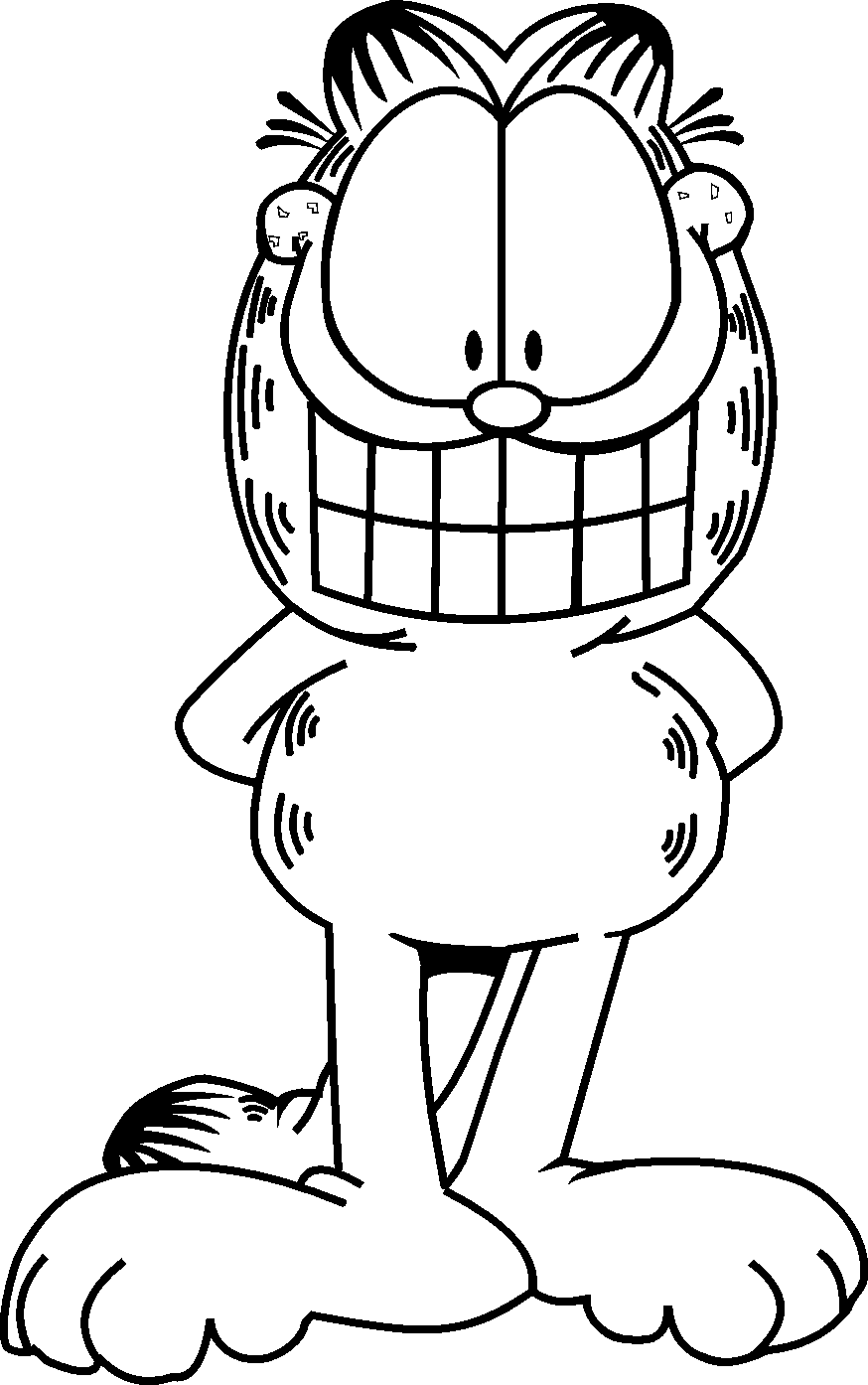 Garfield gran sorriso disegno da colorare