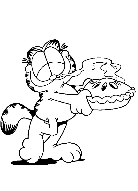 Garfield profumo di torta disegno da colorare