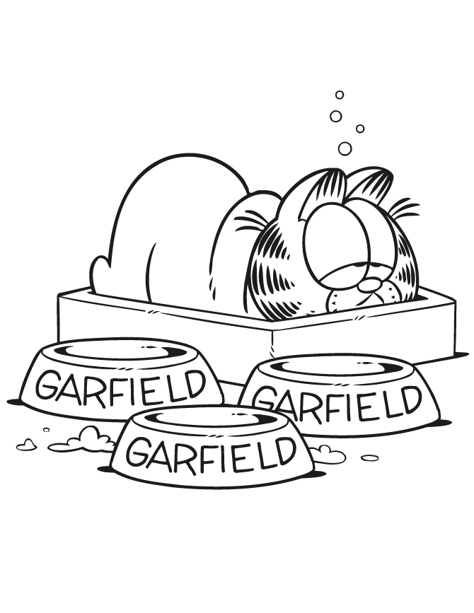Garfield relax disegno da colorare