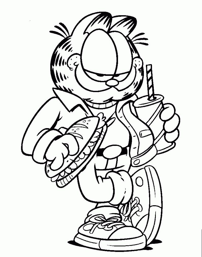 Garfield teenager disegno da colorare gratis