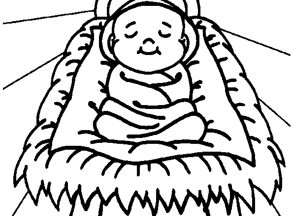 Gesù Bambino natività da stampare e da colorare per i bimbi
