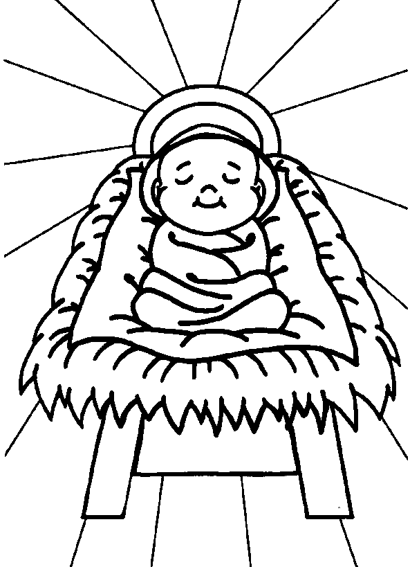 Gesù Bambino natività da stampare e da colorare per i bimbi