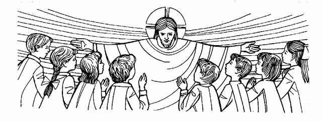 Gesù e i bambini disegno da stampare e da colorare gratis