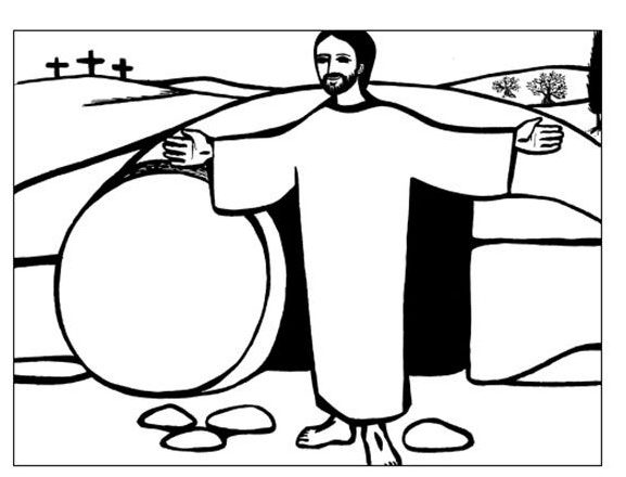 Gesù e la Pasqua disegno da colorare gratis