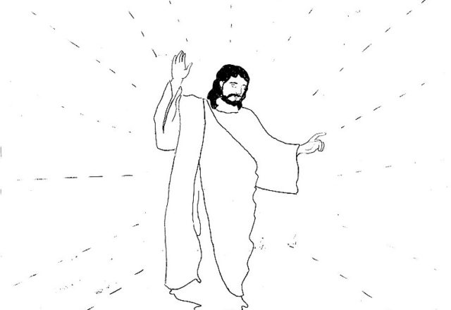 Gesù e la resurrezione disegno da colorare e da stampare