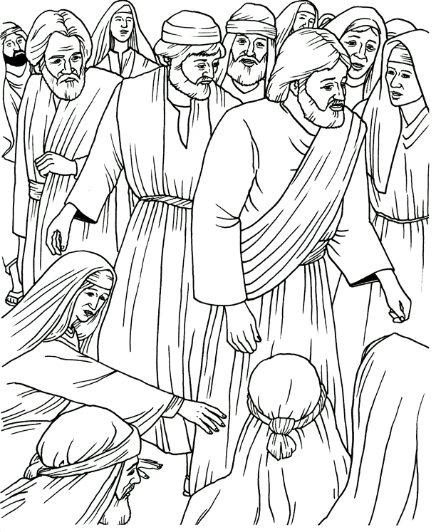 Gesù e le folle disegni da colorare gratis