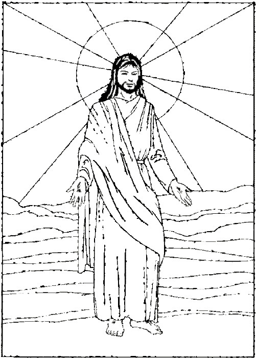 Gesù in croce disegno da colorare gratuitamente