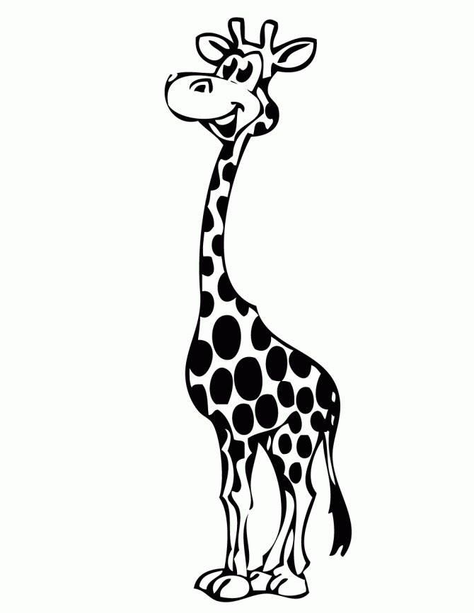 Giraffa che guarda in alto disegno da colorare gratis