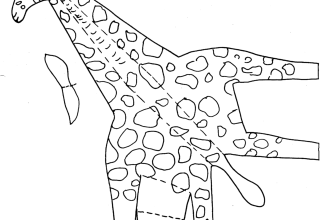 Giraffa da stampare ritagliare colorare e incollare