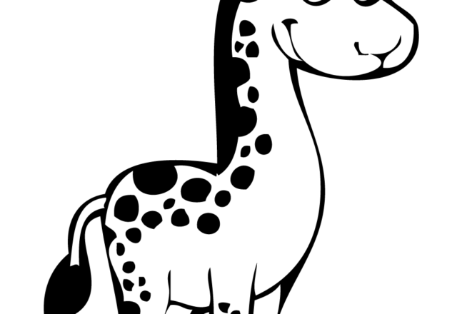 Giraffa dolce disegno da stampare e da colorare gratis