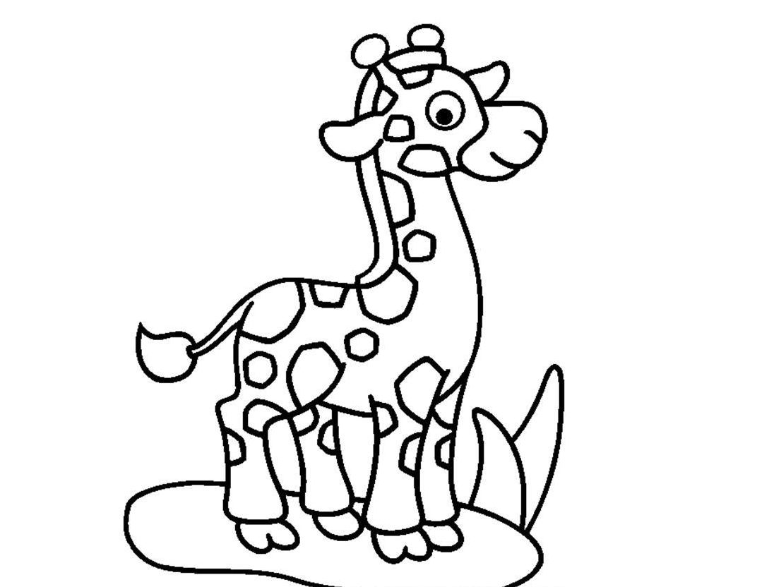 Giraffa per bambini disegno da colorare e da stampare