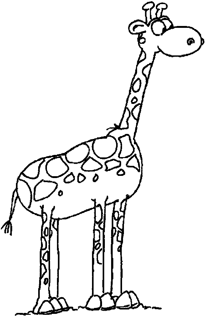 Giraffa per bambini immagine da stampare e da colorare