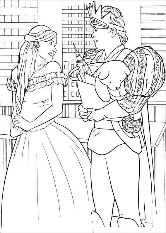 Giselle e il principe disegni da colorare gratis