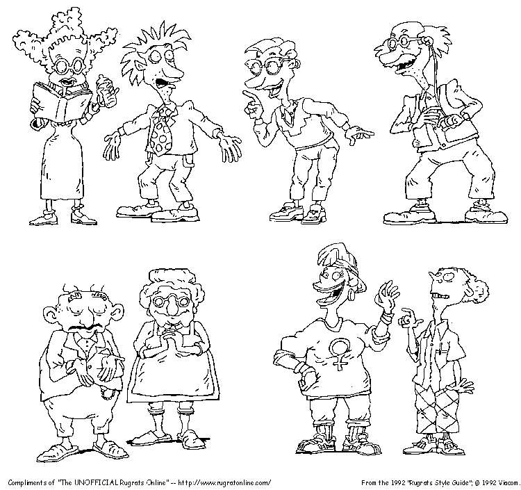 Gli adulti de I Rugrats disegni da colorare gratis