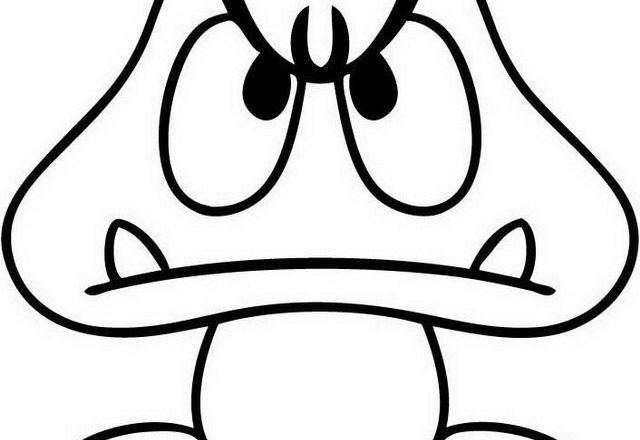 Goomba funghetto nemico di Super Mario disegno da colorare gratis