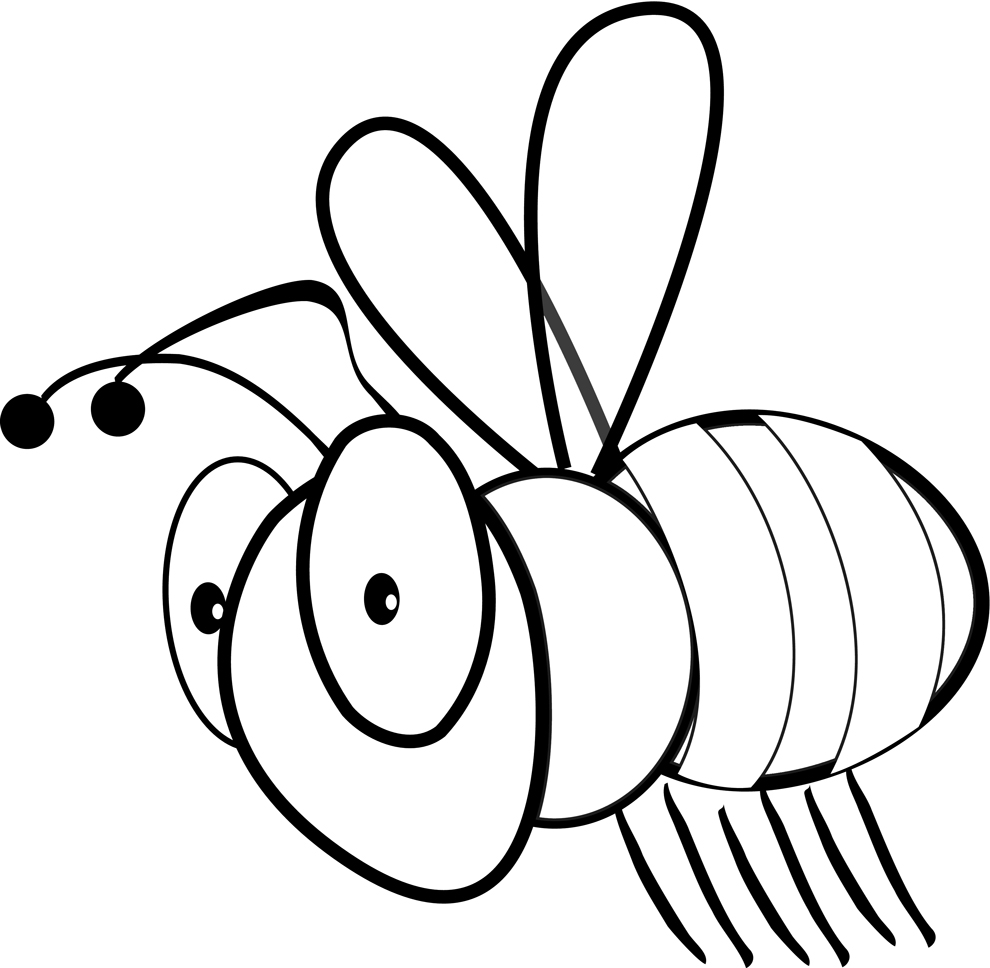 Grande ape disegno da colorare per bambini