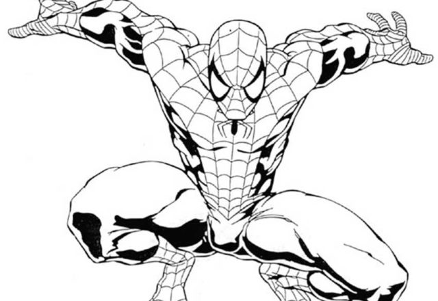 Grande disegno da colorare di Spiderman l’ Uomo Ragno