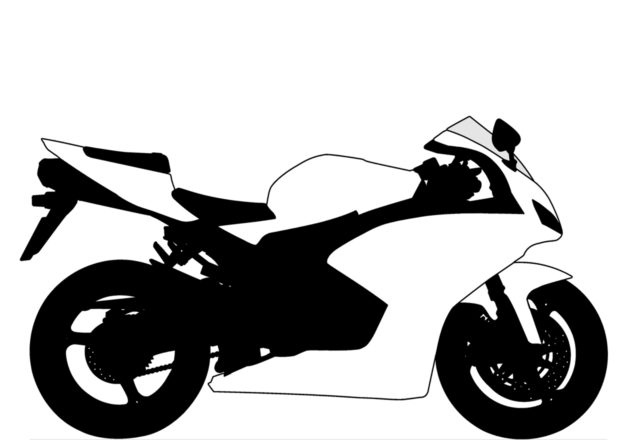 Grande disegno di una moto da colorare gratis