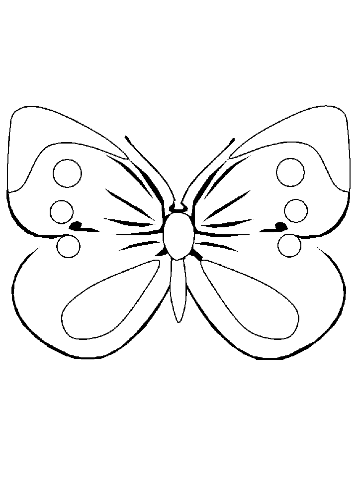 Grande farfalla semplicissima da colorare