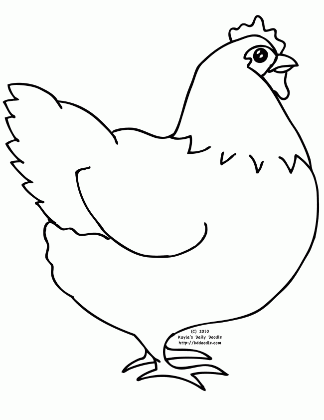 Grossa gallina disegno da colorare
