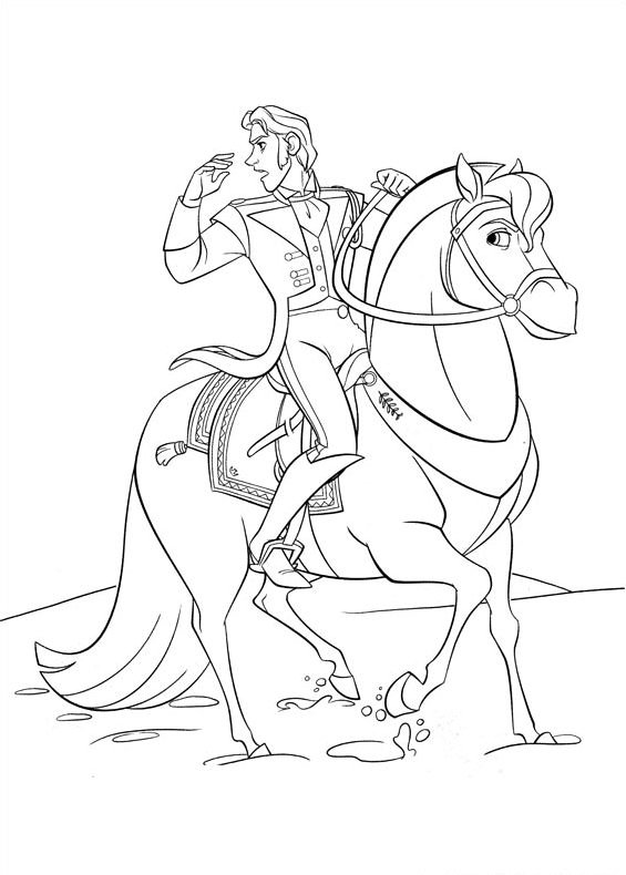 Hans sul cavallo disegni da colorare gratis