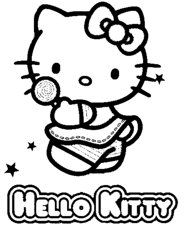 Hello Kitty 4 disegni da colorare gratis