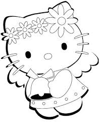 Hello Kitty angioletto disegni da colorare gratis