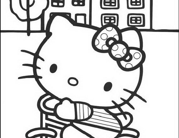 Hello Kitty disegno da stampare e da colorare