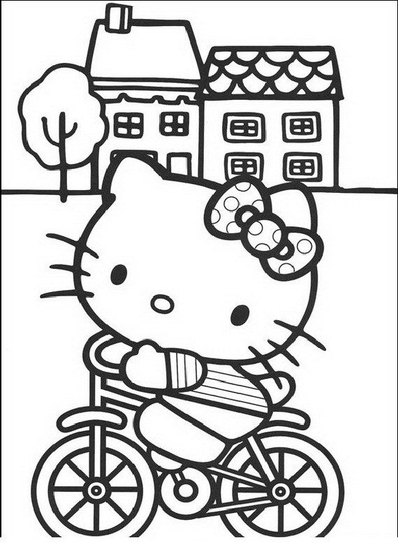Hello Kitty disegno da stampare e da colorare