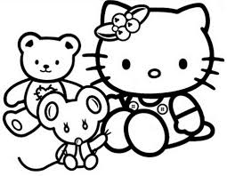 Hello Kitty e la topolina disegni da colorare gratis