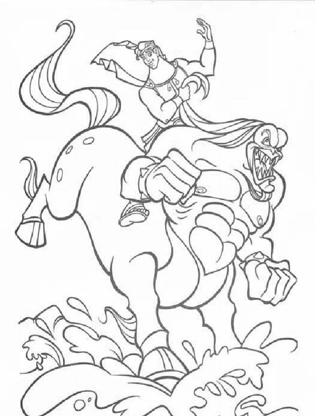 Hercules contro il centauro disegni da colorare gratis