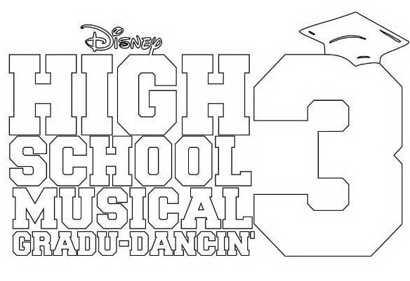 High School Musical 3 logo da stampare e colorare gratis